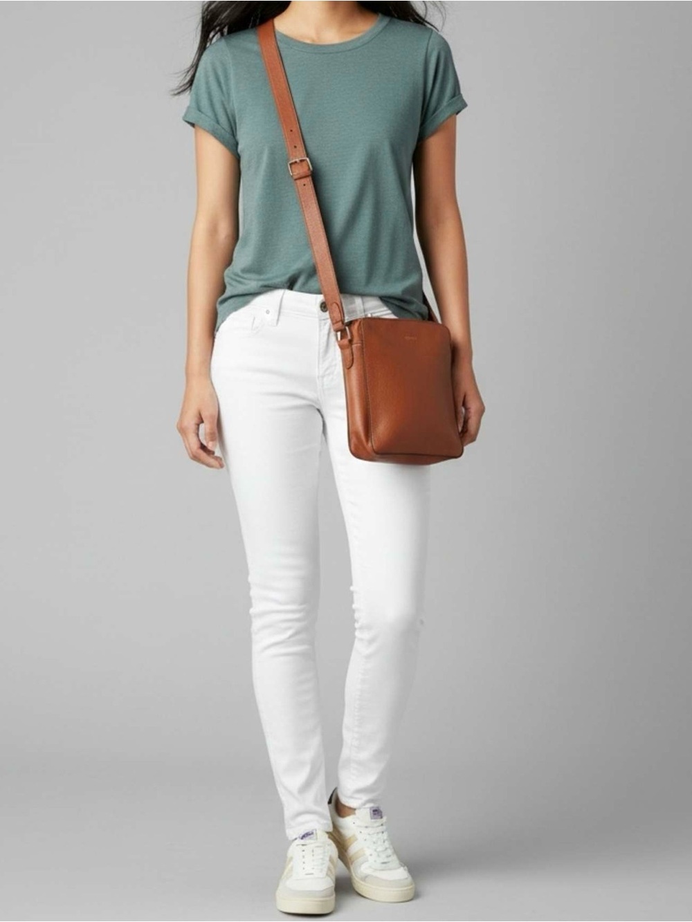 Staccato - Rolled Sleeve Knit Tee